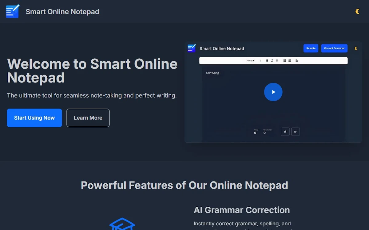 Captura de Smart Online Notepad