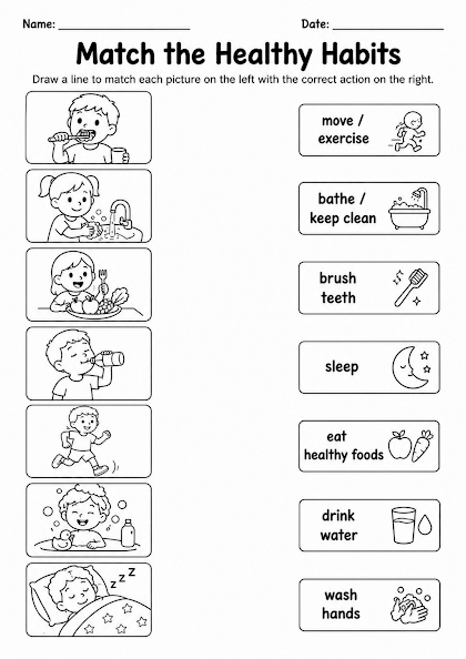 Match the Healthy Habits