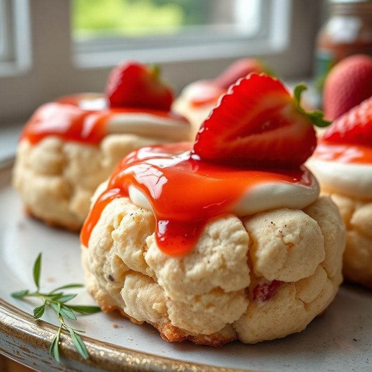 Creamy Strawberry Cheesecake Cookies with Homemade Jam: Easy Homemade Sweet Treat finished
