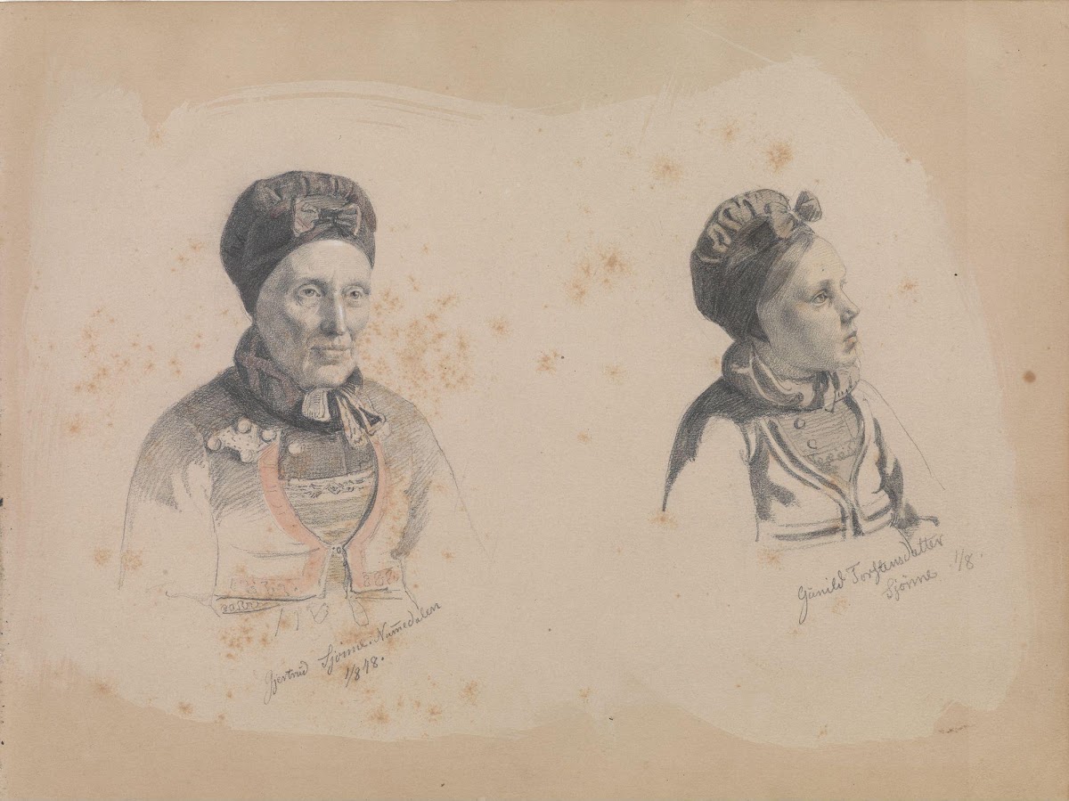 Gjertrud Skjønne and Gunhild Torstensdatter Skjønne 1848