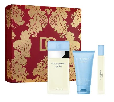 ESTUCHE DOLCE & GABBANA LIGHT BLUE MUJER 3PZS 100ML EDT +10ML EDT + CREMA