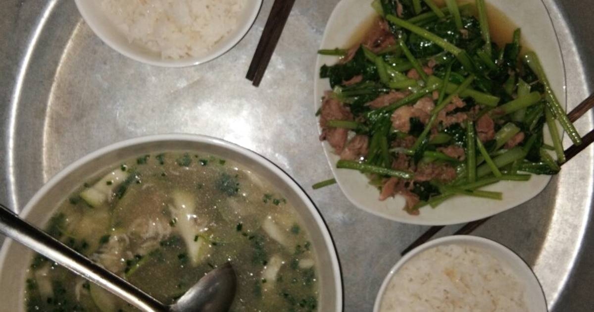 Canh khuyếc khô bầu