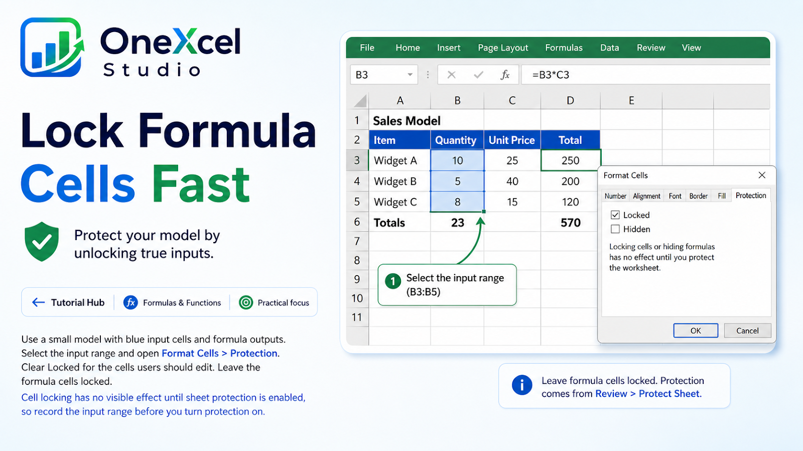Lock Formula Cells Fast