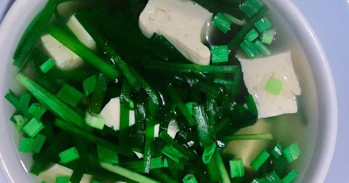 Canh hẹ đậu hủ (chay)