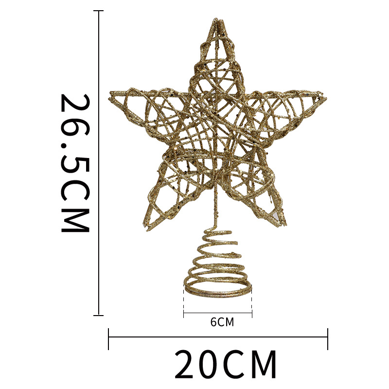 Rattan Christmas Tree Star, 20 cm