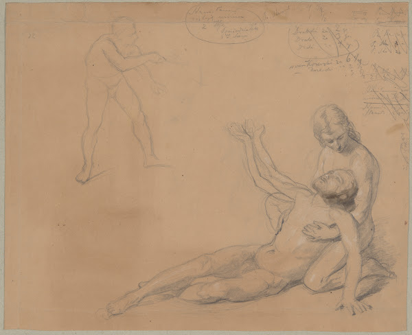 Studies of nude males to the painting Martyrdom of St Josaphat Kuntsevych 1861