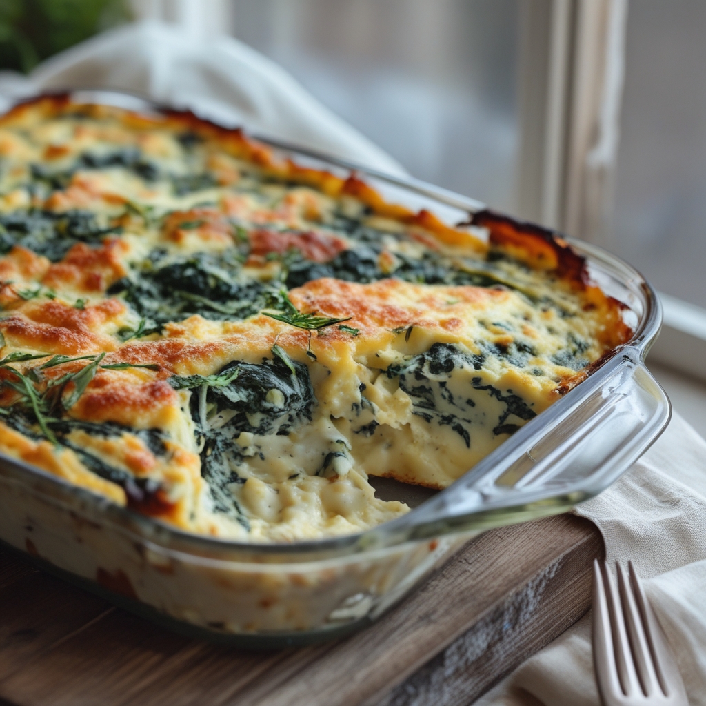 Creamy Spinach & Cheese Egg Bake: The Ultimate Breakfast Hero for Easy Weeknight Mornings