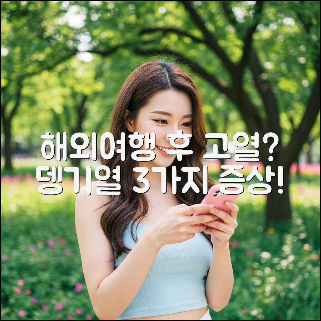 해외여행 후 고열? 뎅기열 증상 3가지 꼭 확인!