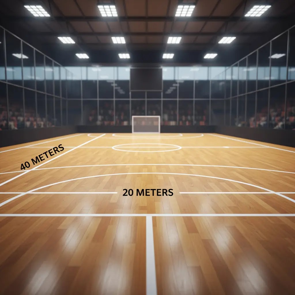 Ukuran ideal lapangan futsal berapa meter