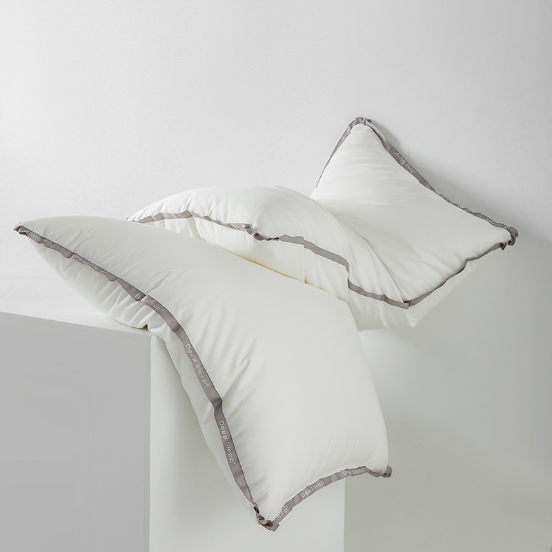 Flat neck support pillow with soy fiber