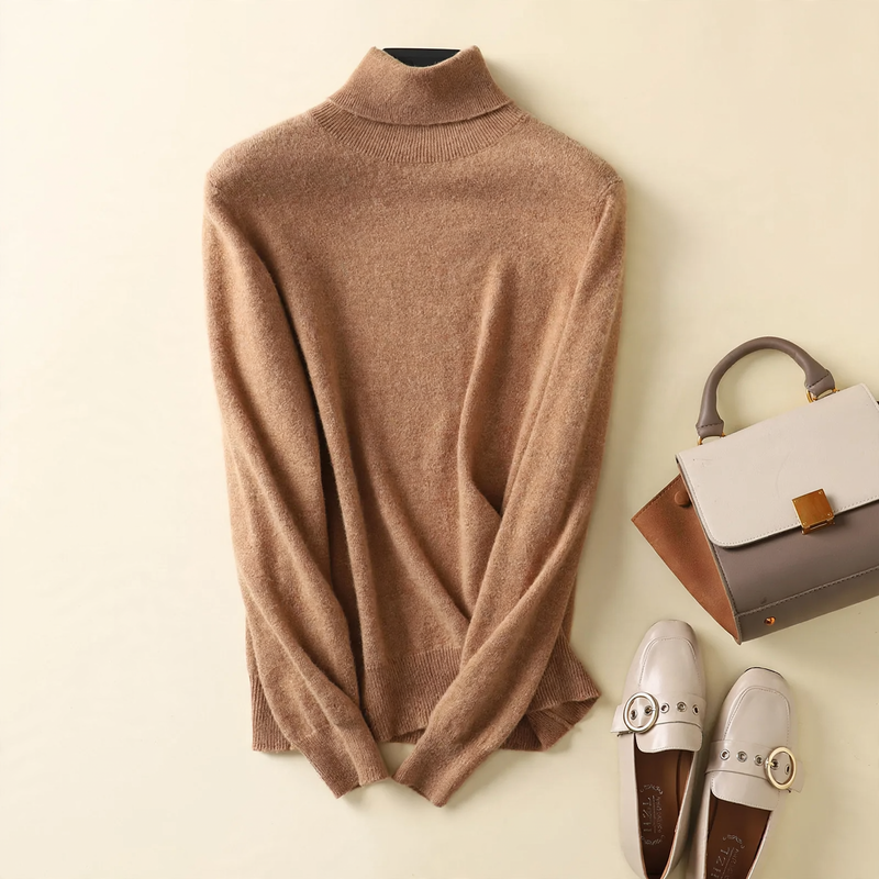 Women's Turtleneck Sweater made of Pure Wool