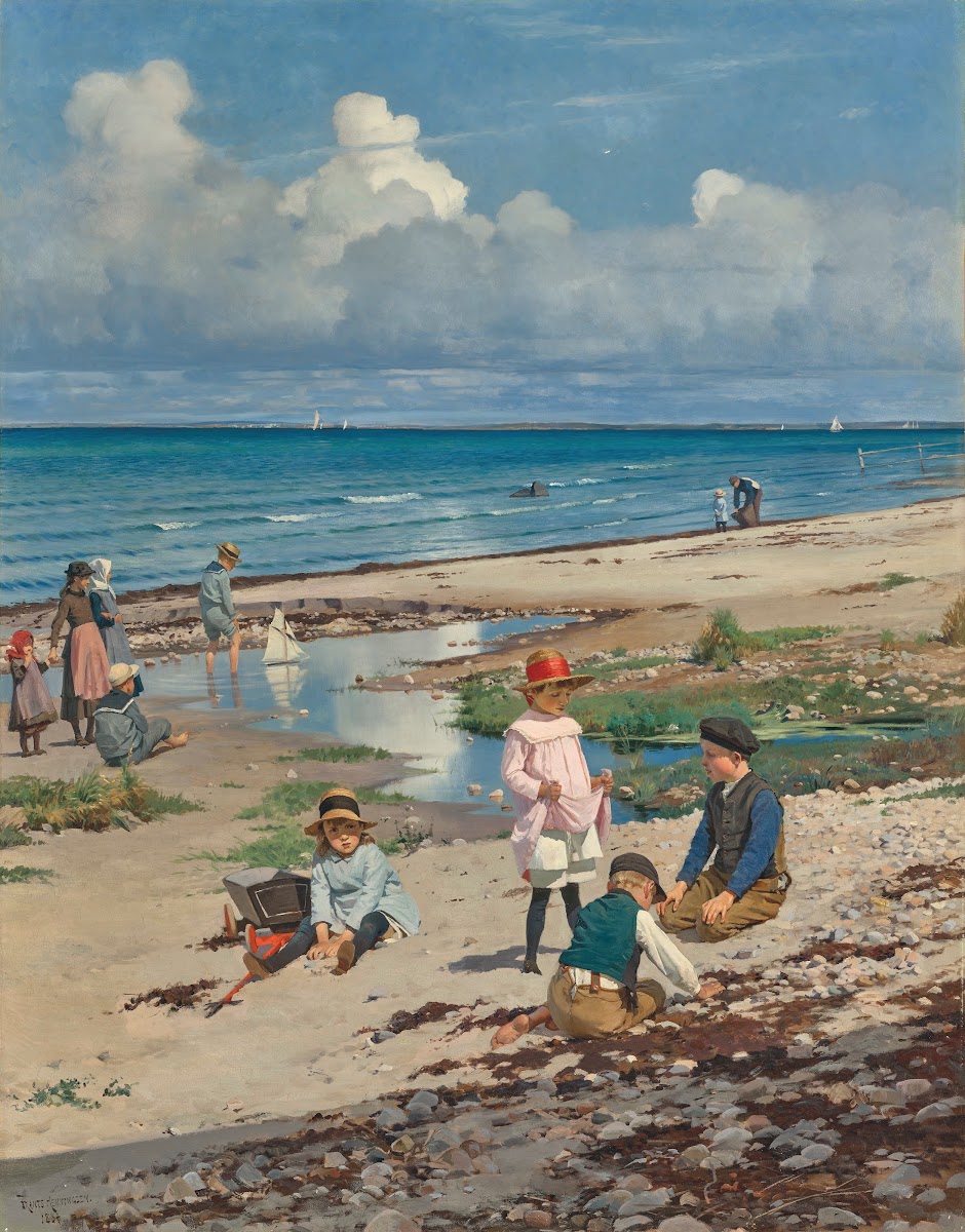 A Summers Day on Hornbæk Beach 1884