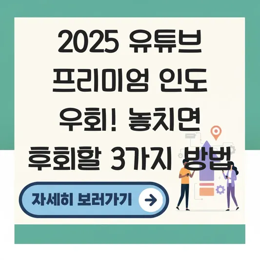 유튜브 프리미엄 인도 우회 등 저렴하게 구독하는 최신 방법 대표 이미지