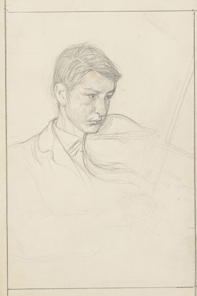 Schets van een vioolspelende jongen 1874   1925