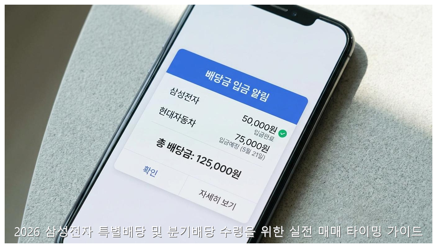 2026 삼성전자 특별배당 및 분기배당 수령을 위한 실전 매매 타이밍 가이드 핵심 안내 및 분석 인포그래픽 (7)