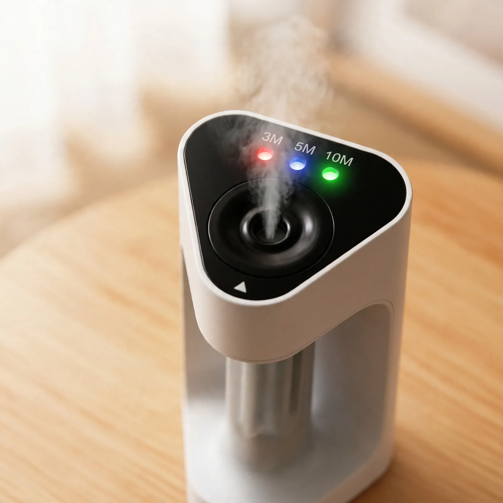 Ultrasonic fragrance diffuser, water-free, USB operated