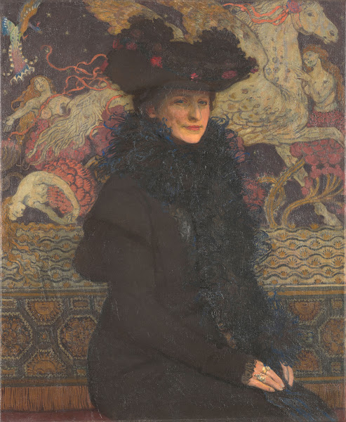 Portrait of Wife with Pegasus in the Background 1913