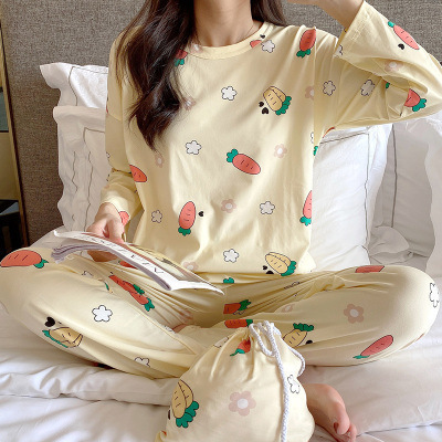 Women's Pajama Set, Long Sleeve, Round Neck, Various Designs