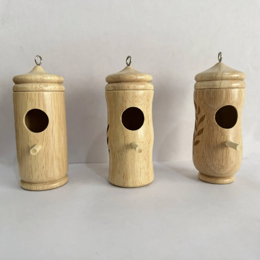 Wooden hummingbird house, 13x5 cm