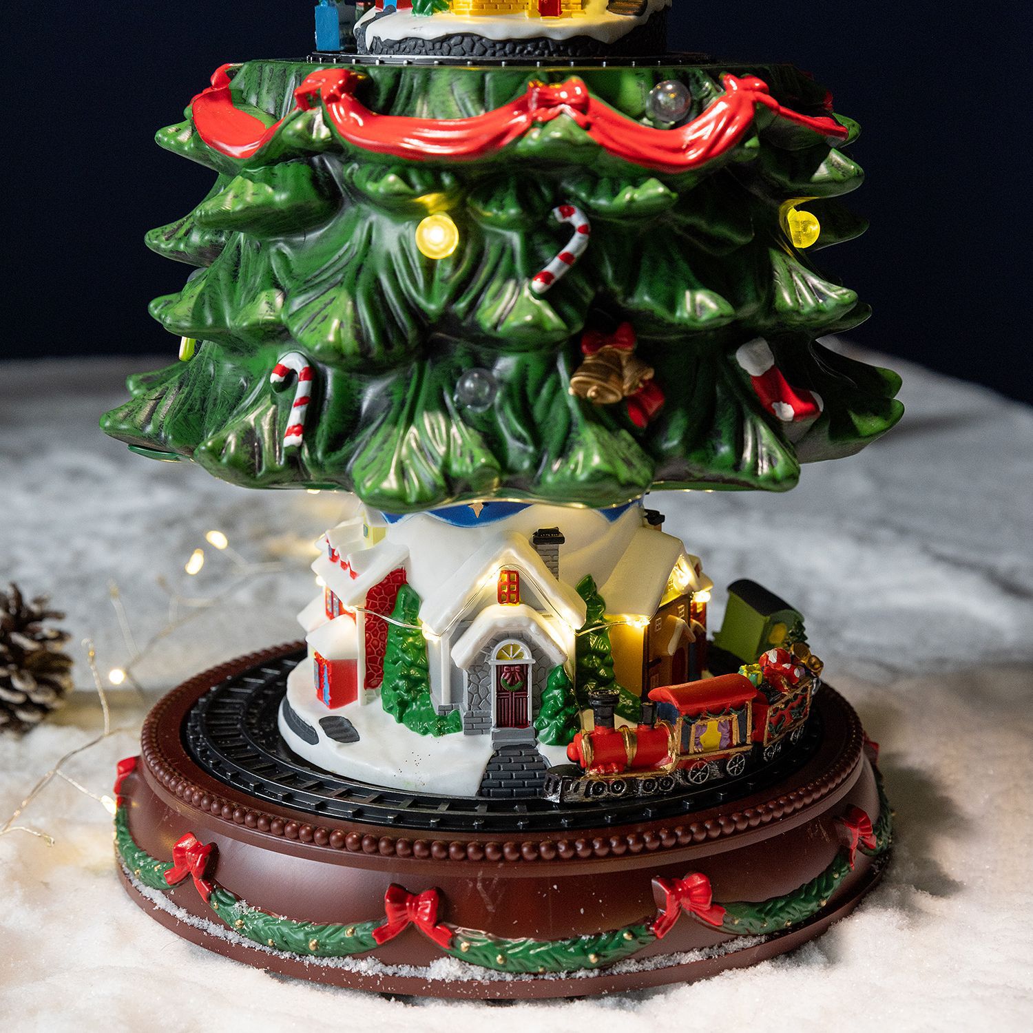 Christmas Tree Music Box with Lift and Rotate Function
