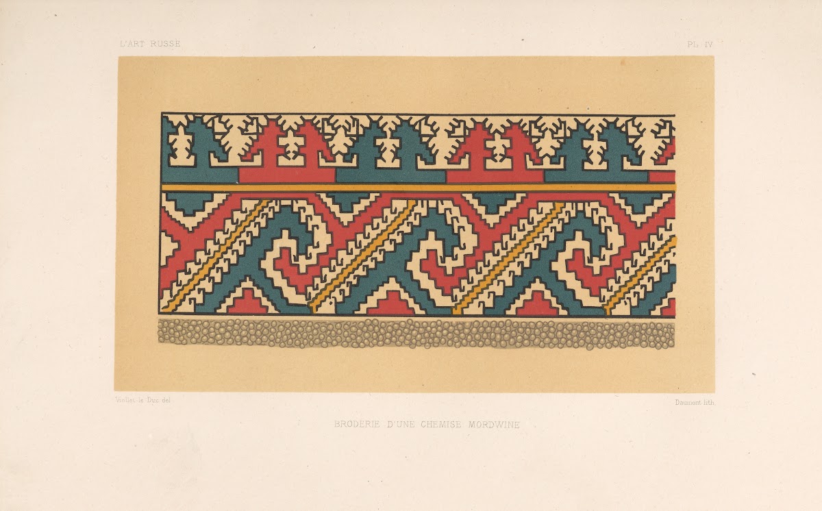 Broderie dune chemise mordwine 1877