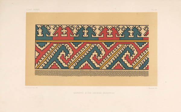 Broderie dune chemise mordwine 1877