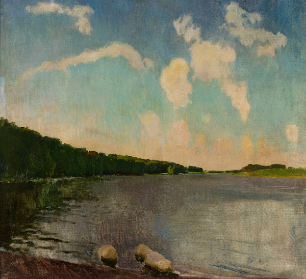 Monastery lake in Kartuzy between 1920 and 1921