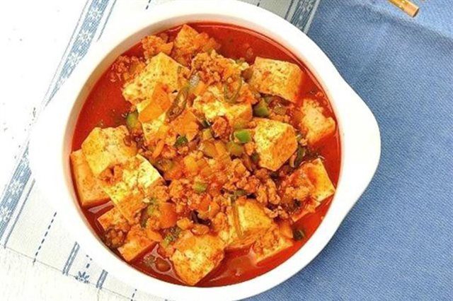 Đậu Hũ Sốt Thịt Cay