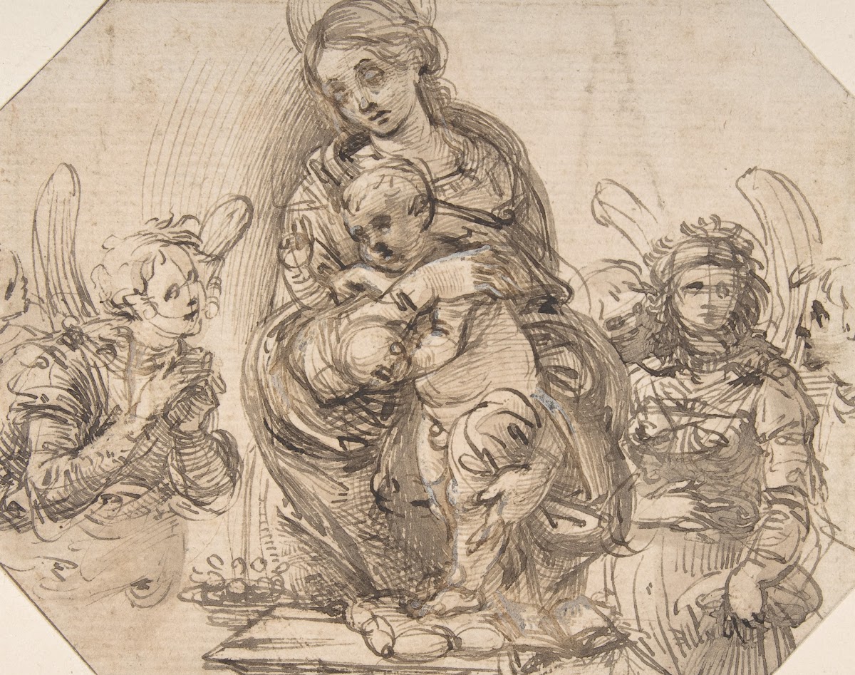 Virgin and Child Attended by Angels 14571504