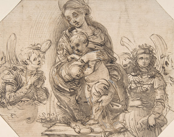 Virgin and Child Attended by Angels 14571504
