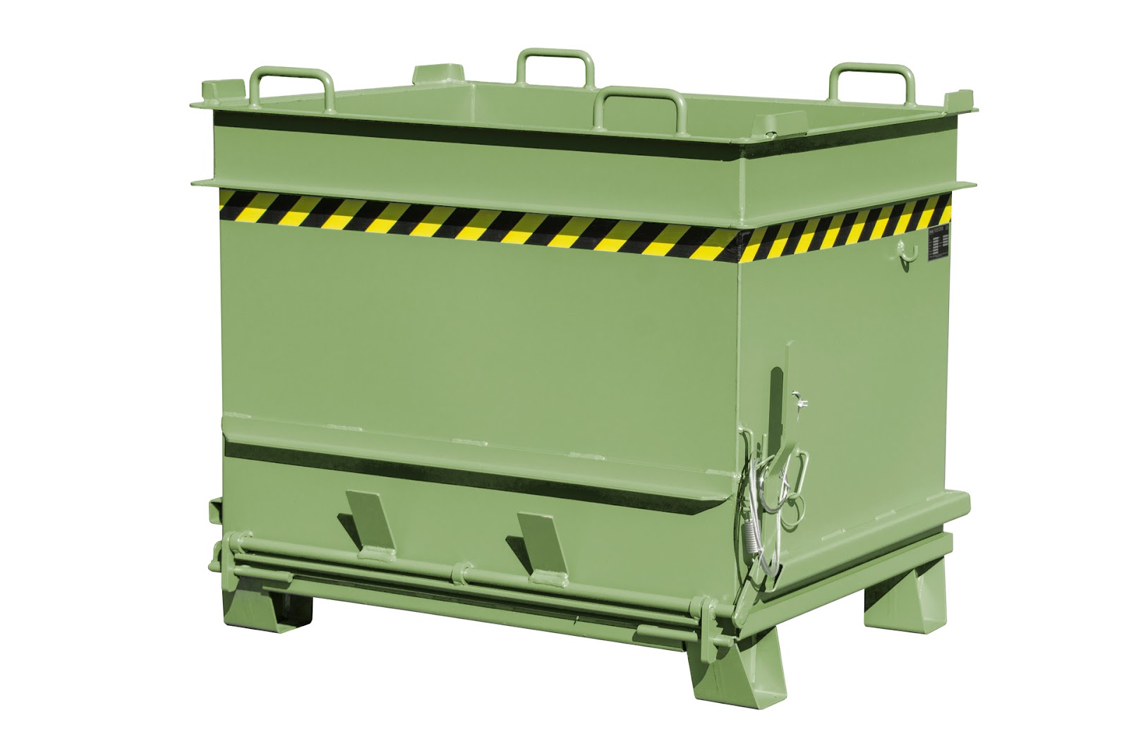 Bouwstofcontainer BC 1000 (steenklem-ontgrendeling), gelakt, Resedagroen