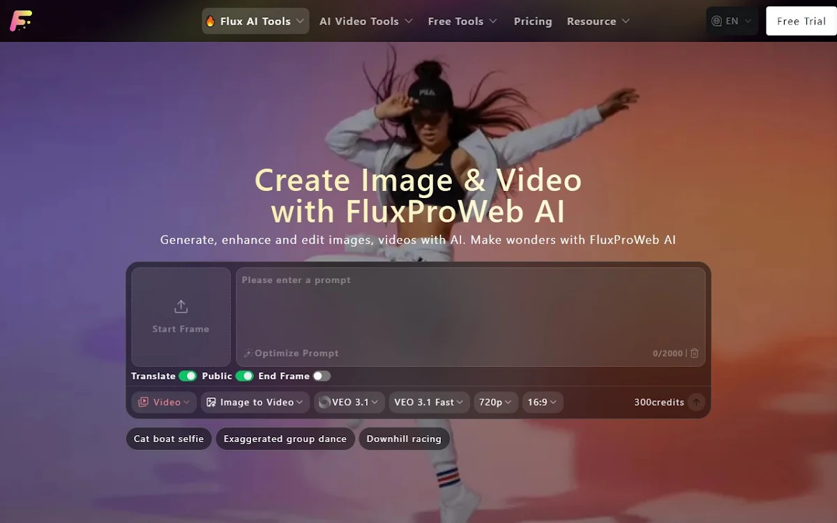Captura de Flux AI Proweb