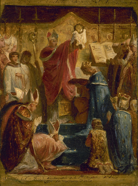 Consécration de la Ste Chapelle St Louis offre la couronne dépines 1855