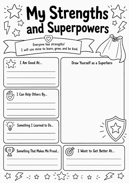 All About Me Cut and Paste Worksheet