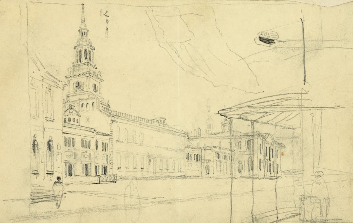 Independence Hall State House on Chestnut St Philadelphia Pennsylvania 1838 1886