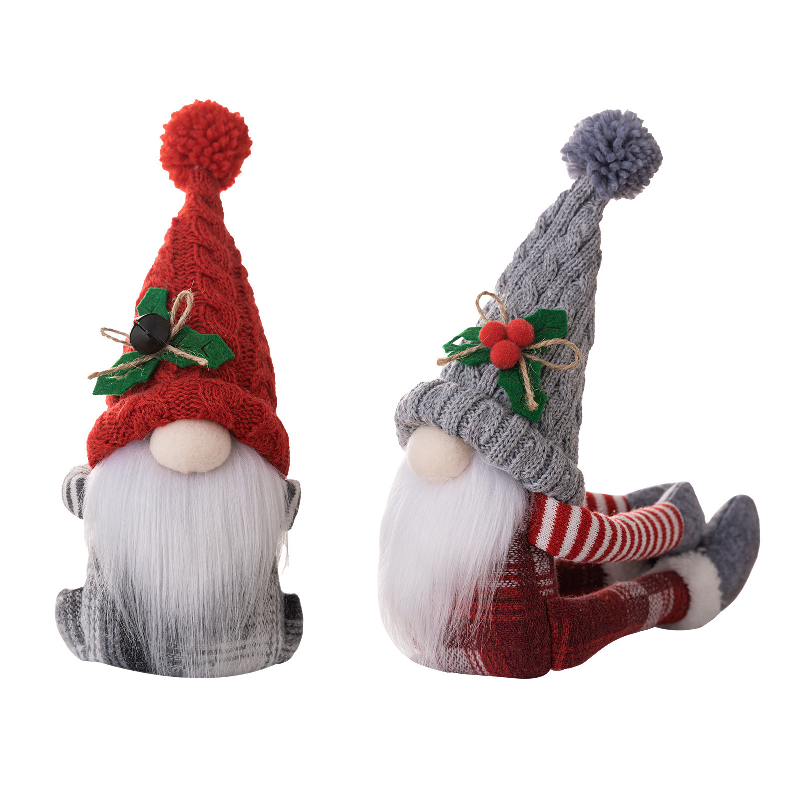 Weihnachtlicher Wichtel-Vorhanghalter aus Strick