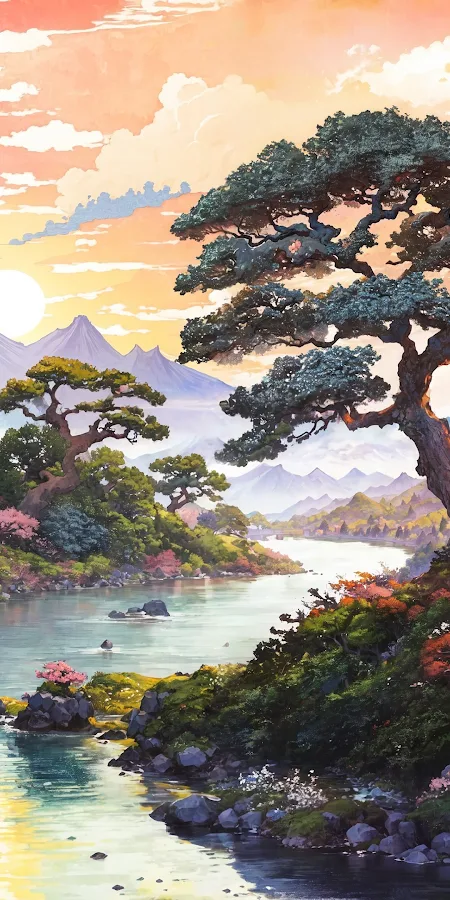 Nature, Ai Art, Artwork, Landscape 4K Phone Wallpaper