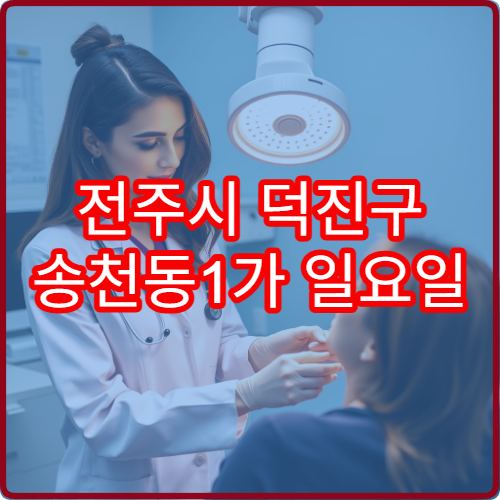 전주시 덕진구 송천동1가 일요일 진료 치과 치통 응급 대응