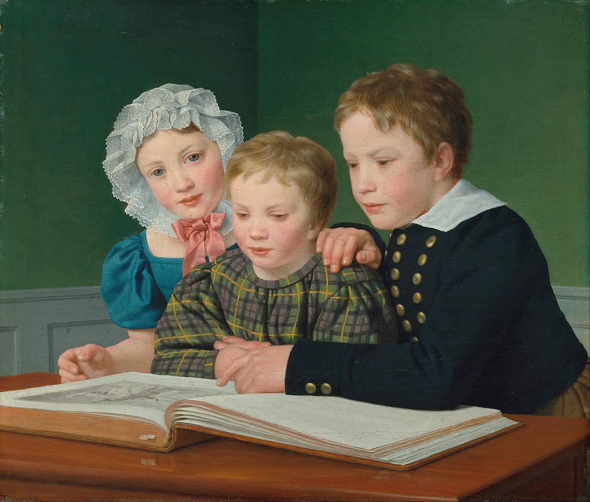 Portrait of CF Holms children Adam Vilhelm Pauline Frederikke and Johan Chr Juli