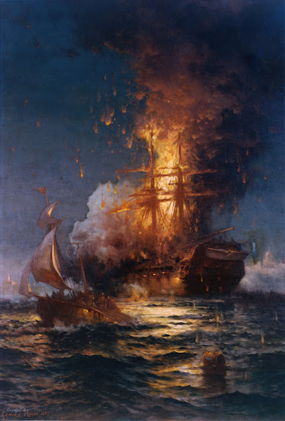 Burning of the Frigate Philadelphia in the Harbor of Tripoli 1897