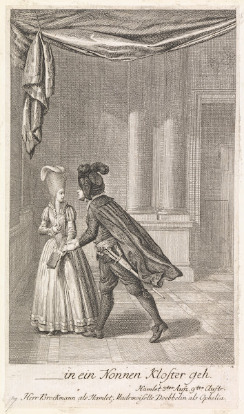 in ein Nonnen Kloster geh Hamlet Act III Scene IX 1778