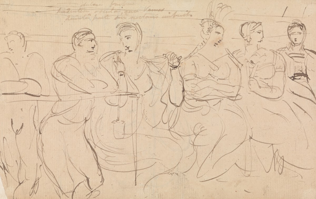 Study of a Group of People Talking 1812