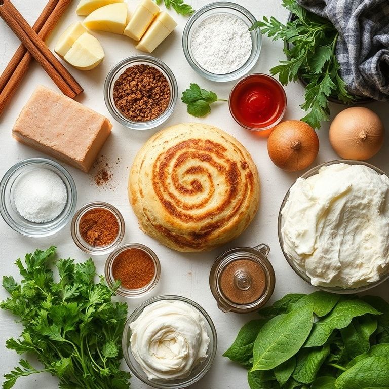 Ingredients for Homemade Cinnamon Swirl Focaccia Bread Recipe: Easy, Breakfast‑Friendly Sweet Bread