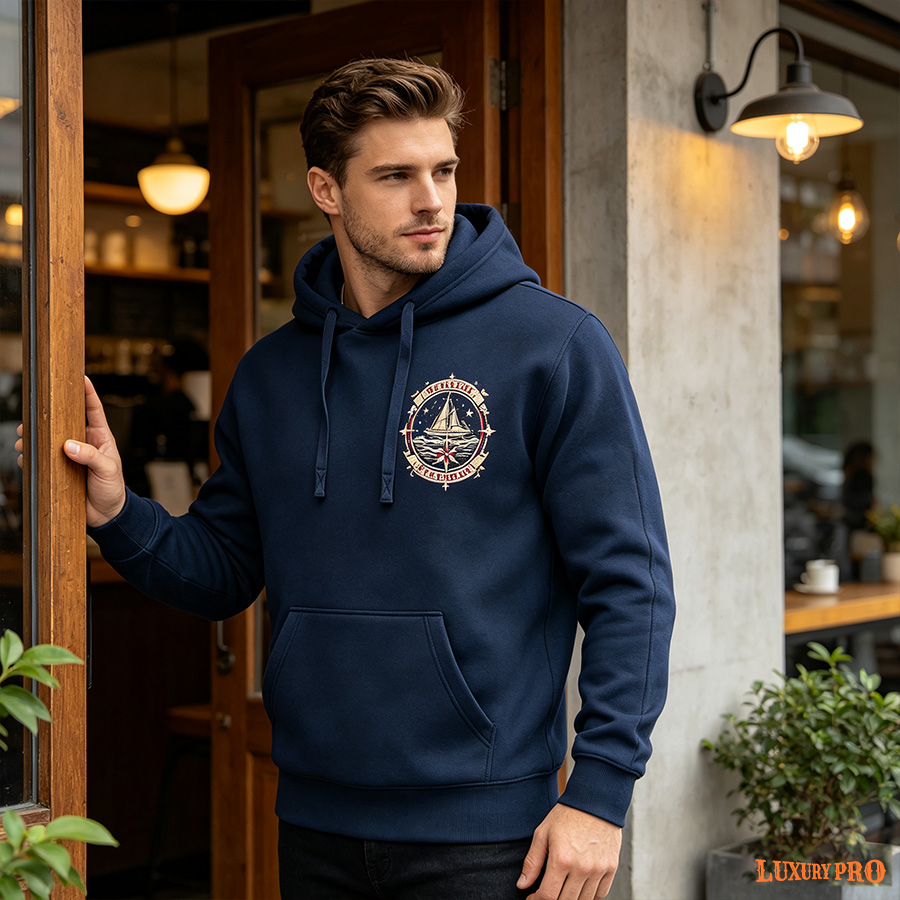 AOP Double‑Stitched Hoodie‑200g Air Layer Fabric
