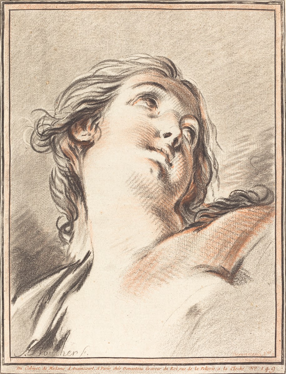 Head of a Woman Looking Up 1767