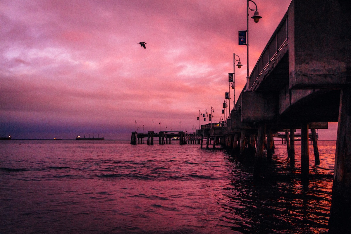 Pier at Pink Light