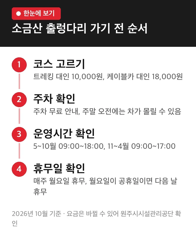 소금산 출렁다리 가기 전 순서