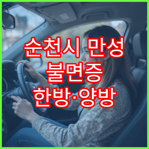 순천시 만성 불면증 한방·양방 치료 전문 병원 찾기