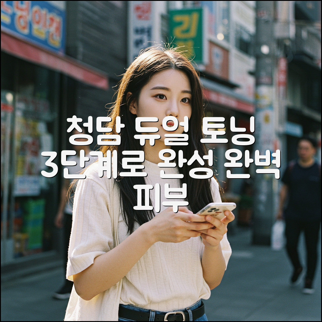 청담 듀얼 토닝 3단계, 완벽 피부 완성!