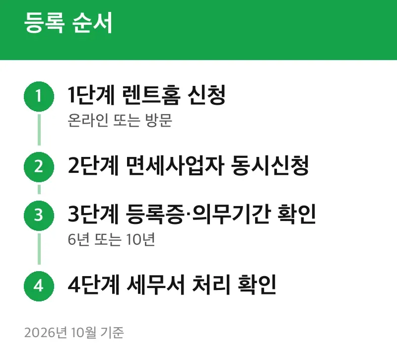 등록 순서